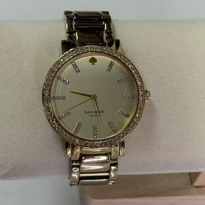 Kate Spade Gold Gramercy Pave Grand Watch